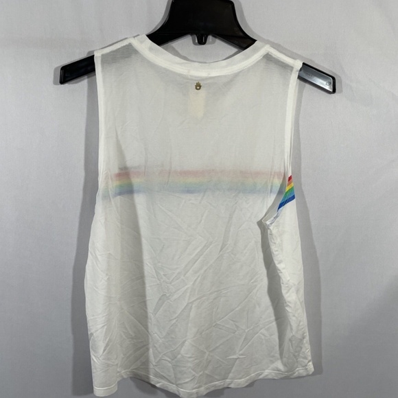 NEW $62 Spiritual Gangster [ Large ] Rainbow Muscle‎ Tank Top in White - Picture 14 of 16